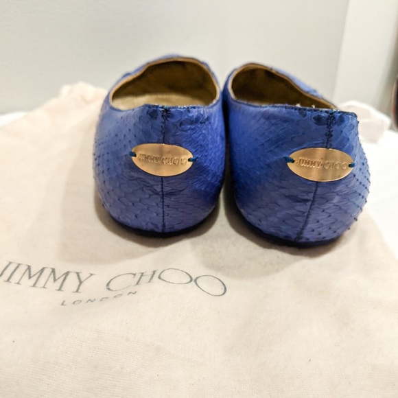 jimmy choo / snakeskin pointed flat - Picture 6 of 7